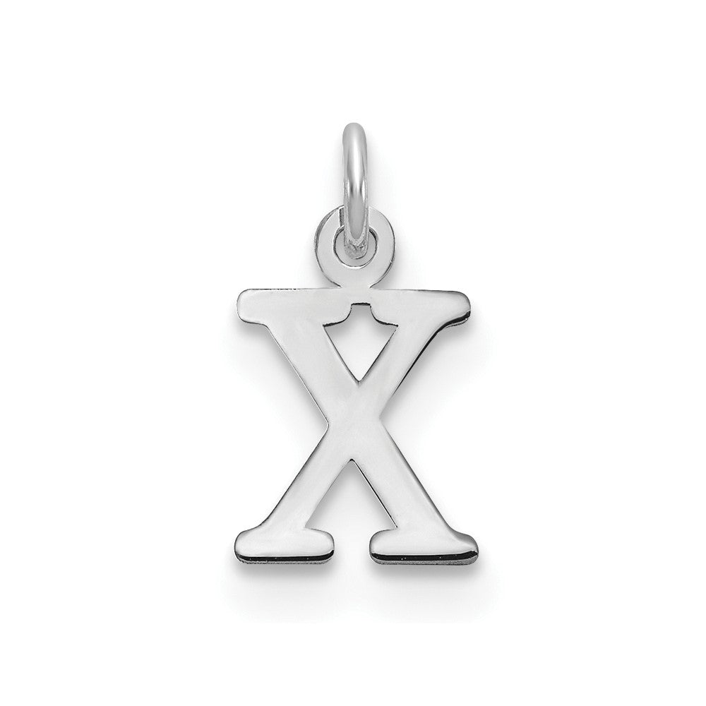 Sterling Silver Rhodium-plated Letter X Initial Charm