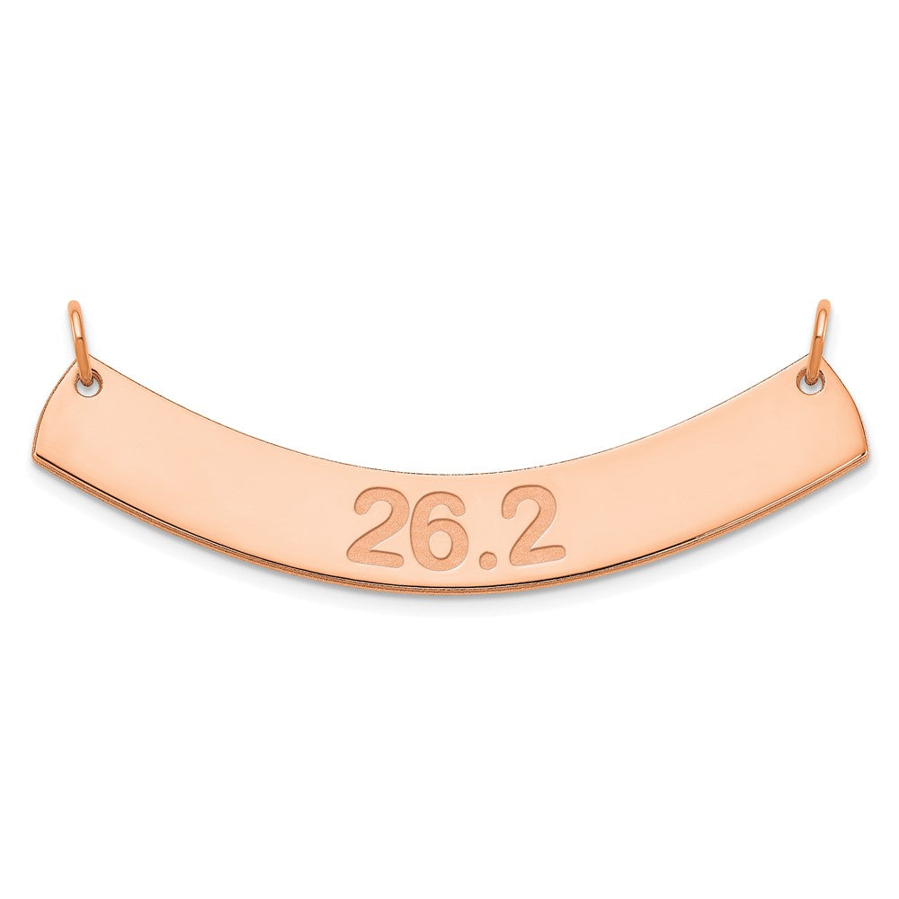 SS/Rose-plated Medium ARIAL ROUNDED Curved Bar Necklace