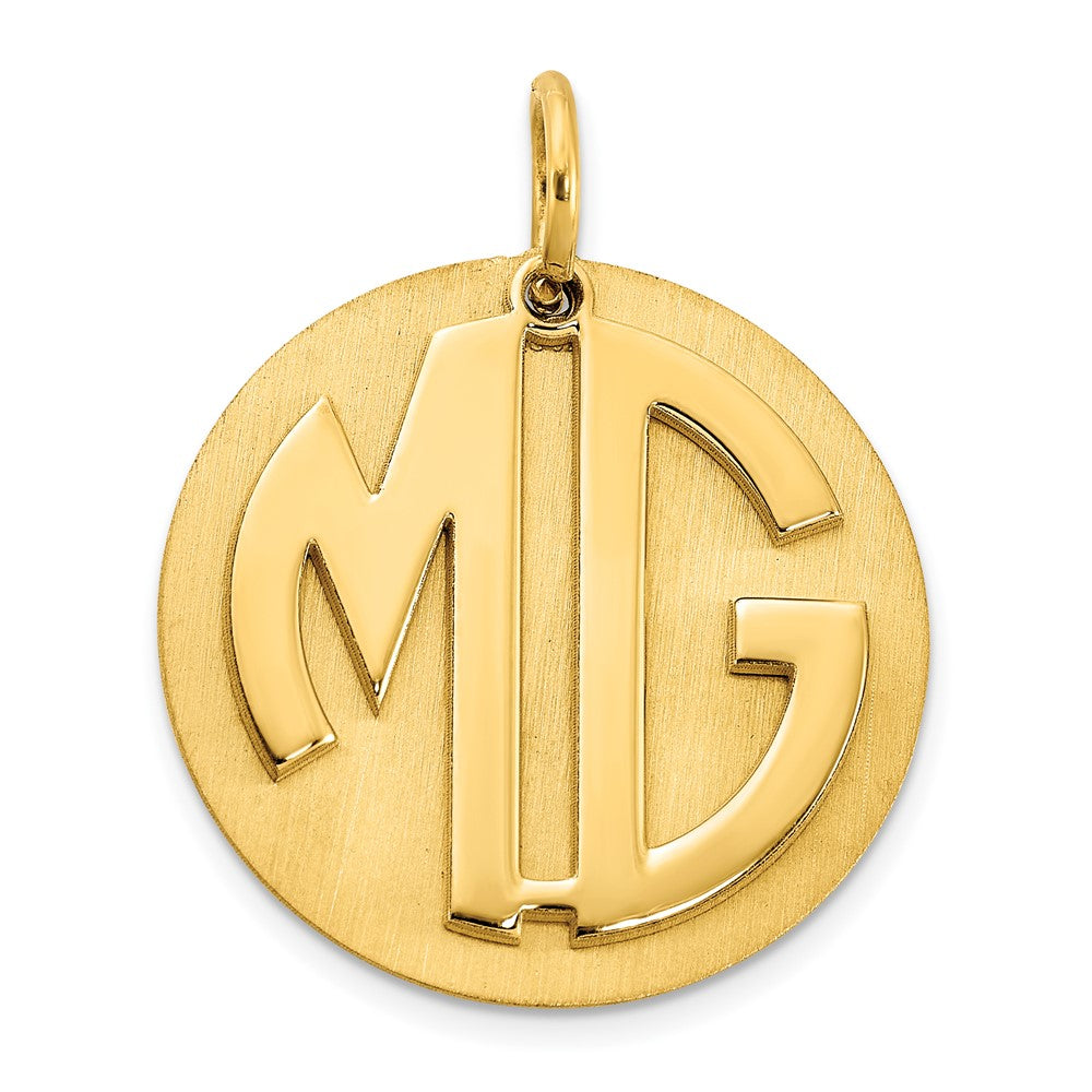 Sterling Silver/Gold-plated Reversible Monogram Disc Charm