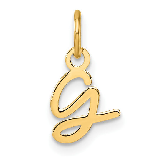 14K Uppercase Letter G Initial Charm
