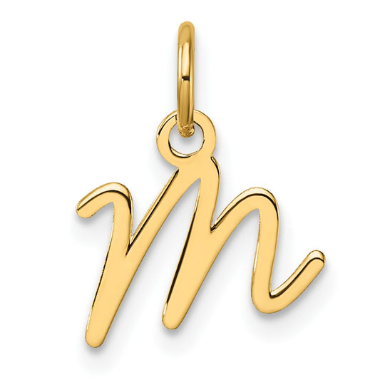 14K Uppercase Letter M Initial Charm