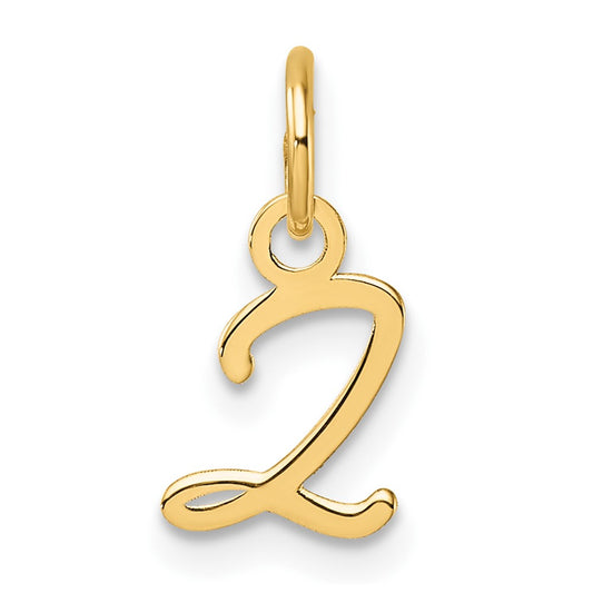 14K Uppercase Letter Z Initial Charm