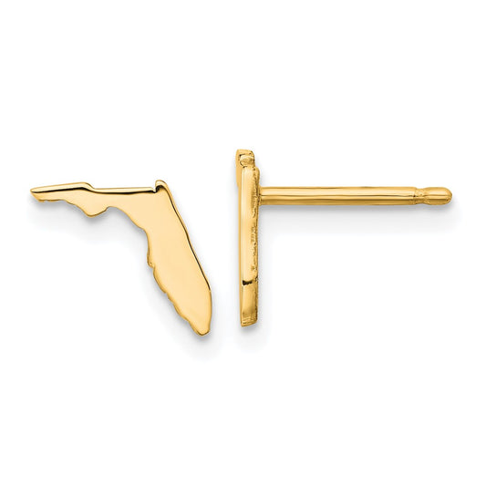 Sterling Silver/Gold-plated Florida State Earrings
