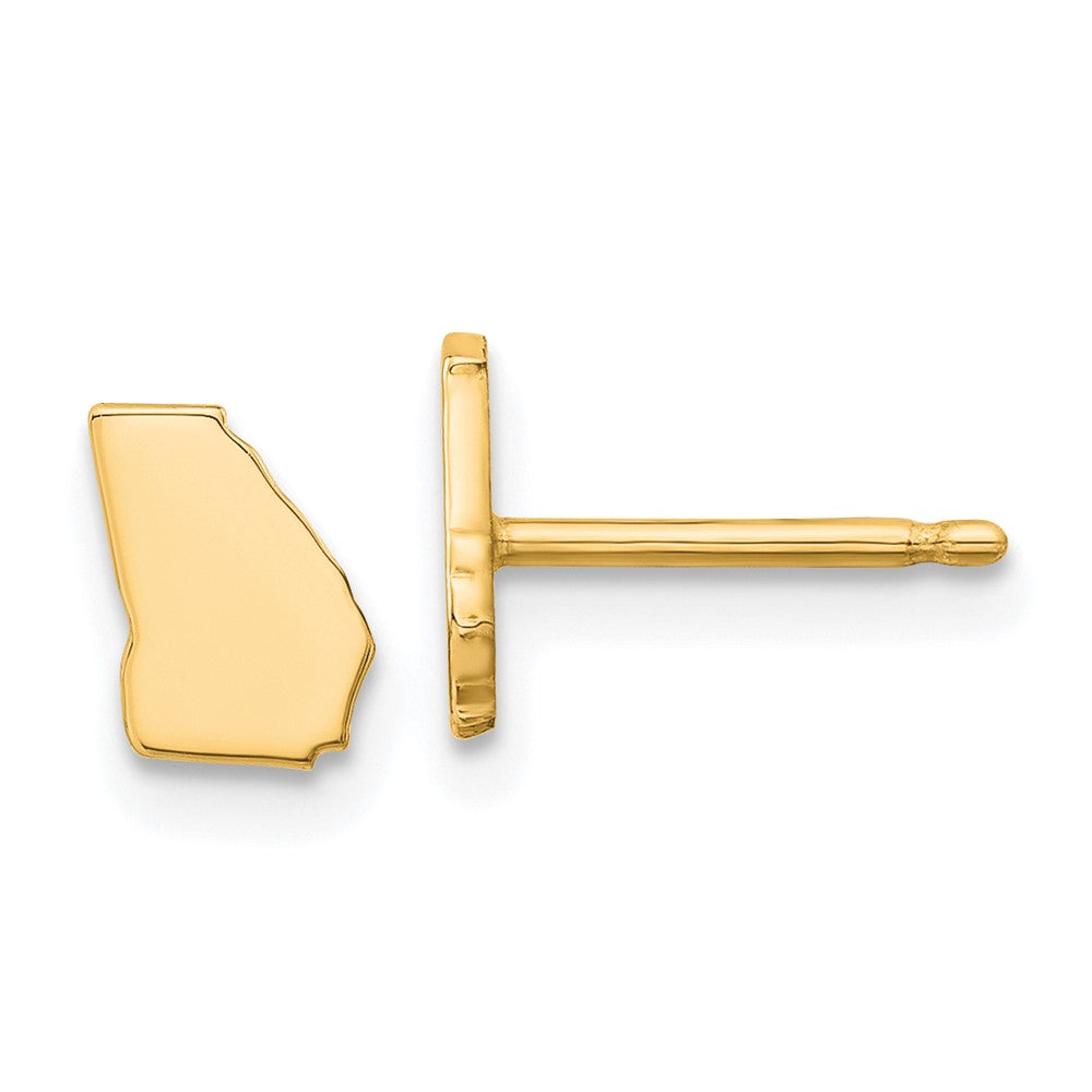 Sterling Silver/Gold-plated Georgia State Earrings