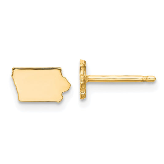Sterling Silver/Gold-plated Iowa State Earrings