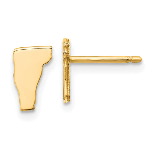 Sterling Silver/Gold-plated Vermont State Earrings