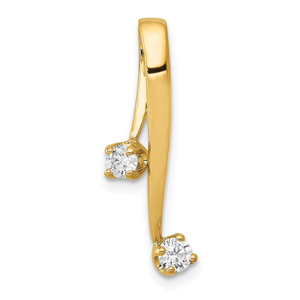 14k AA 2-3.0mm Diamond Chain Slide