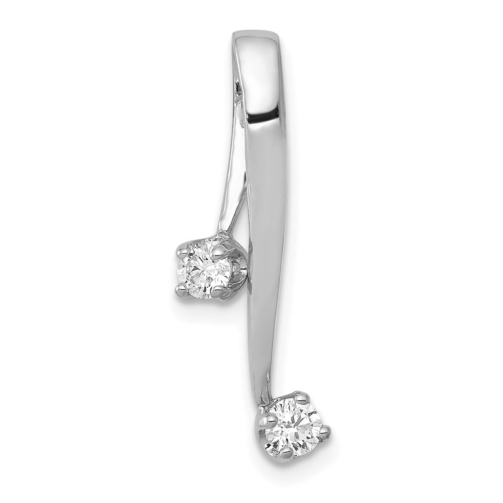 14k White Gold AAA 2-3.0mm Diamond Chain Slide