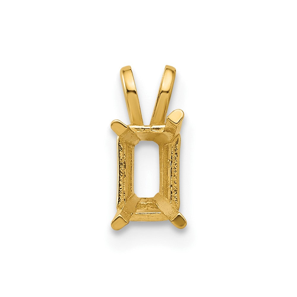 14k 6x4 Emerald Pendant Mounting