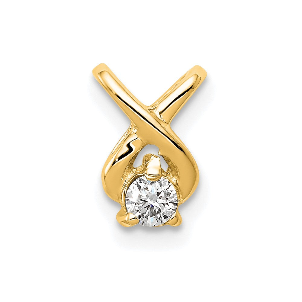 14k 2.9mm A Diamond Chain Slide