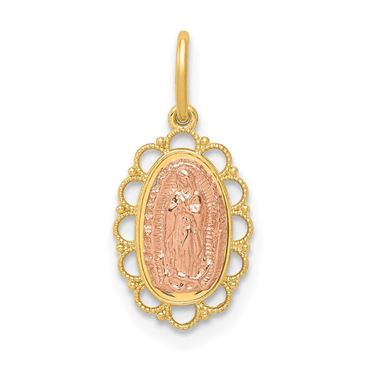 14k Two-tone Guadalupe Pendant