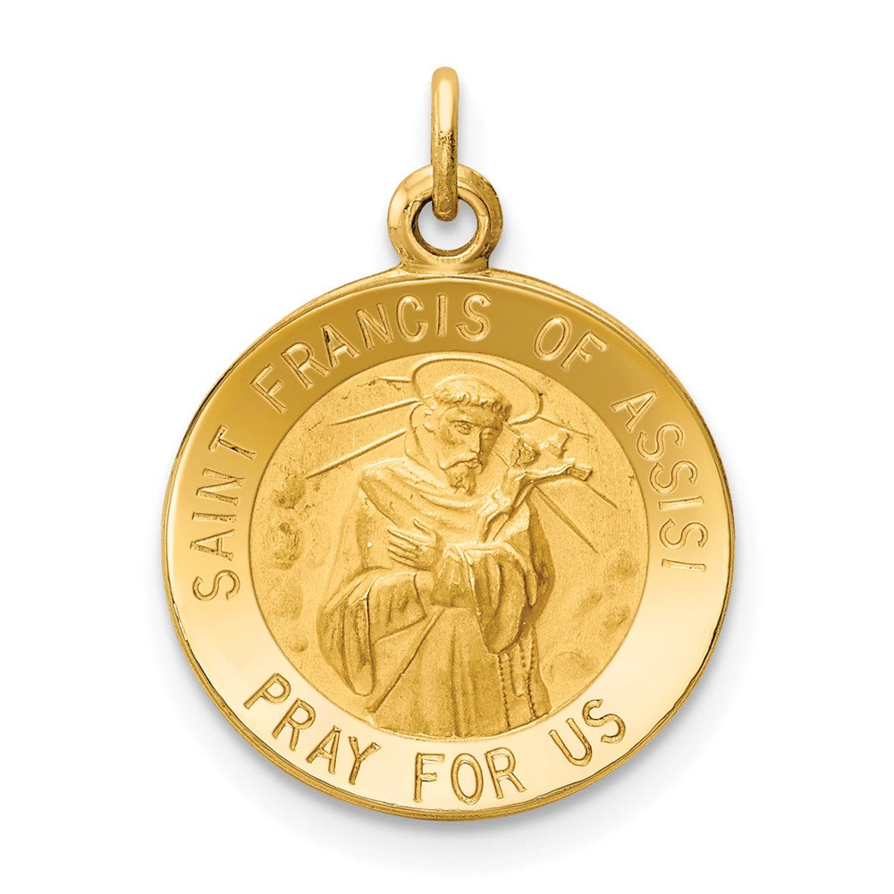 14k Saint Francis of Assisi Medal Charm