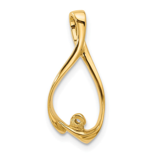 14K Fancy Peg Set Slide Mounting