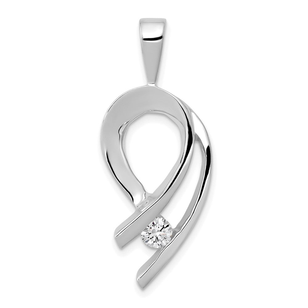 14k White Gold Holds 1-4mm stone, AAA Diamond Slide