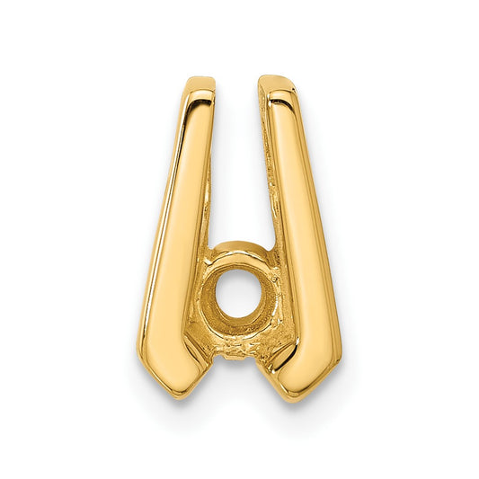 14k Holds 4mm Stone, Slide Mounting