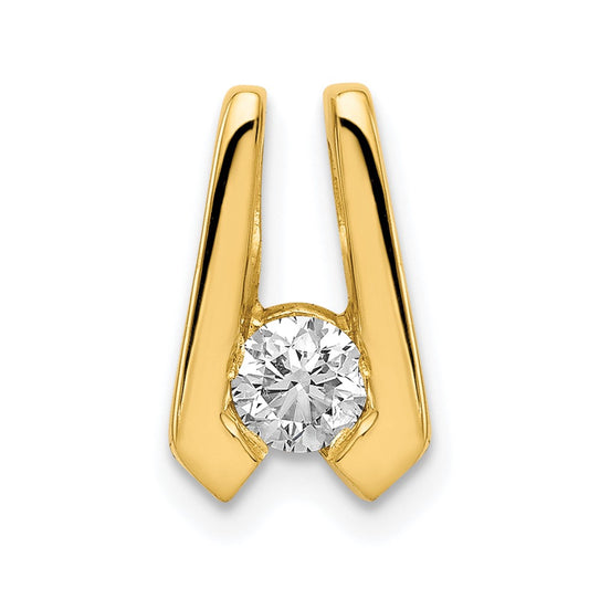 14k AA 4mm Diamond Slide