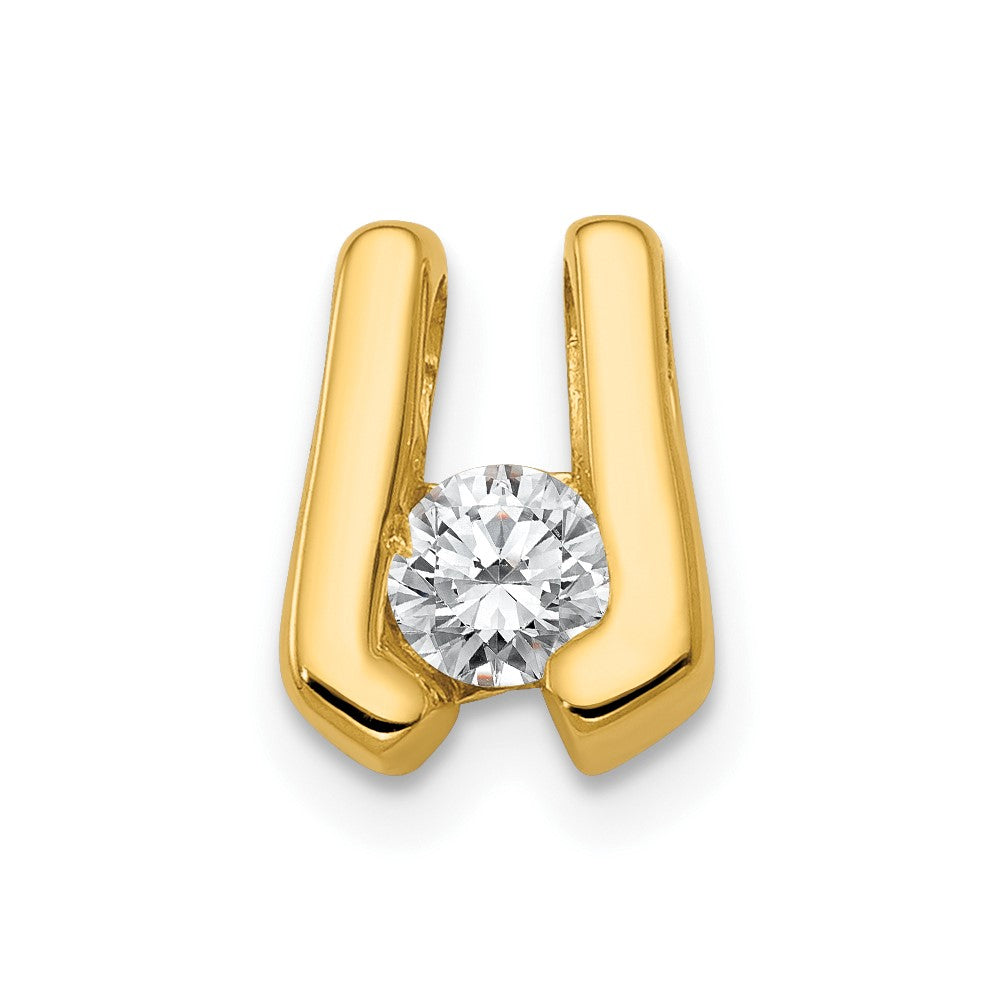 14k AA 3.75mm Diamond Slide