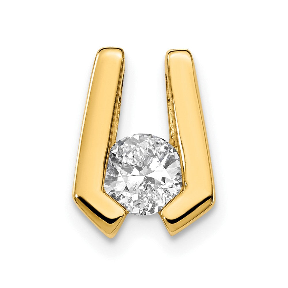 14k AAA 4.5mm Diamond Slide
