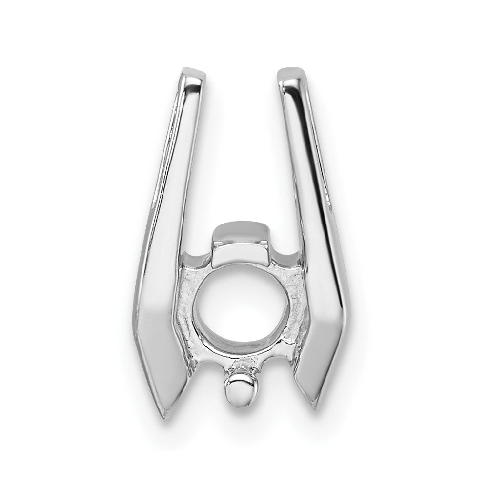 14k White Gold Holds 4.75mm Stone, Chain Slide Mounting