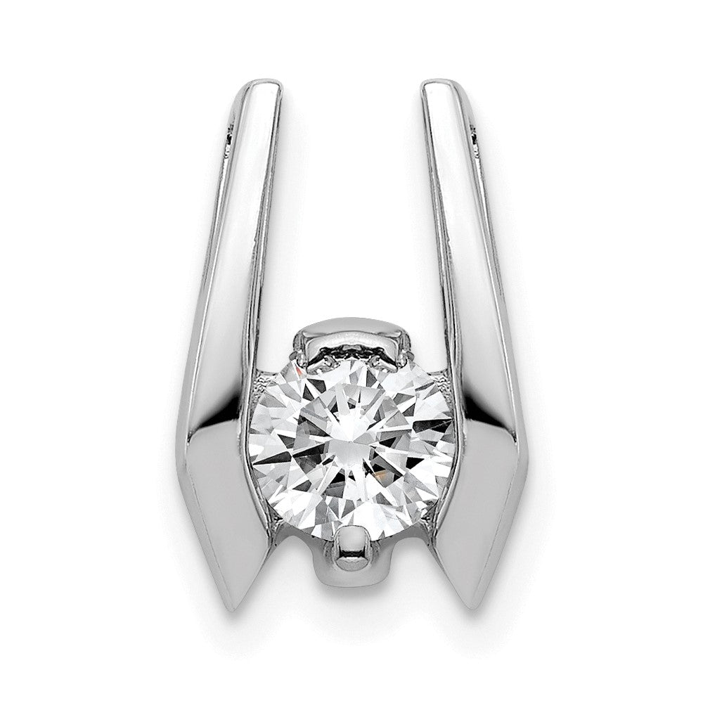14k White Gold 4.75mm A Diamond Slide