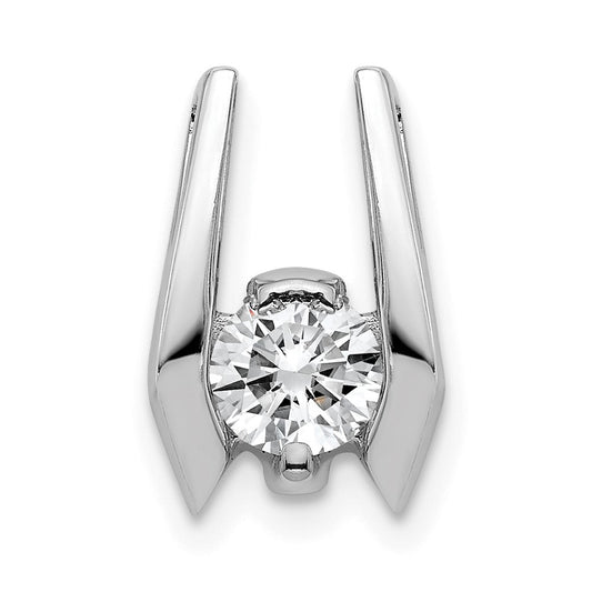 14k White Gold 4.75mm AAA Diamond Slide