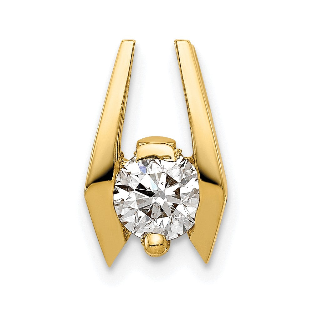 14k Holds 5.25mm Stone, Chain Slide Mounting