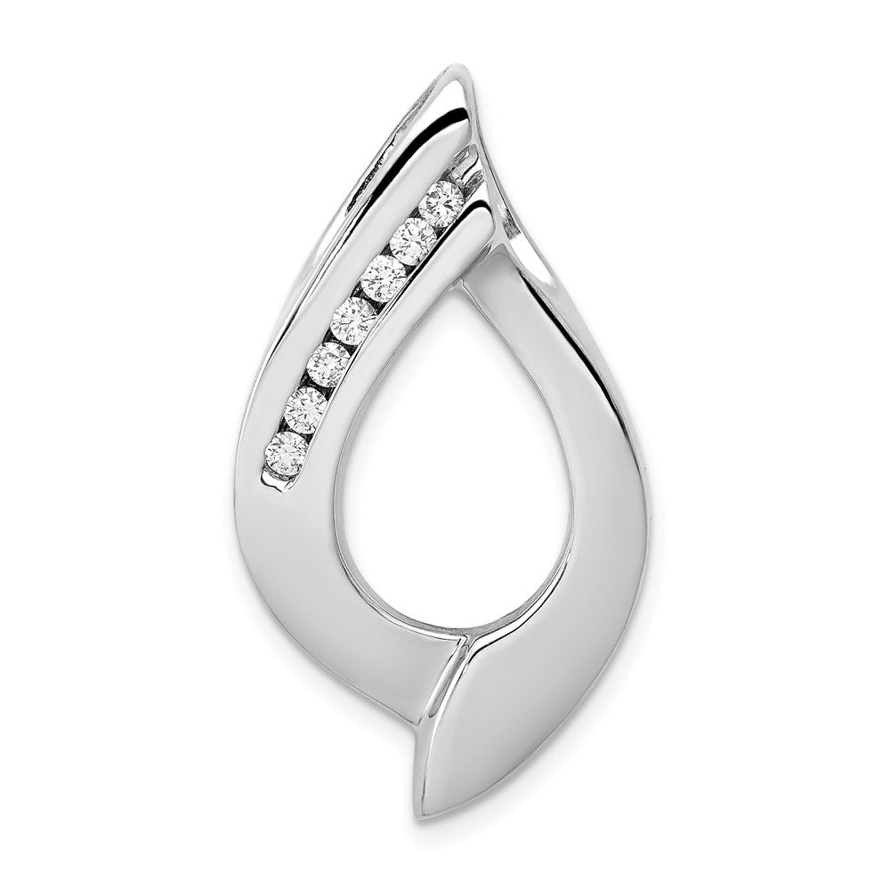 14k White Gold Holds 7-1.9mm stones, A Diamond Slide