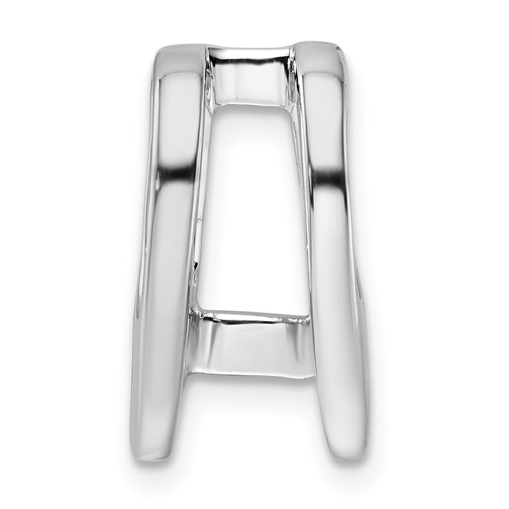 14k White Gold Holds 5.25mm Stone, Slide Mounting