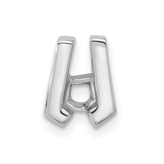 14k White Gold Holds 3.75mm Stone, Slide Mounting