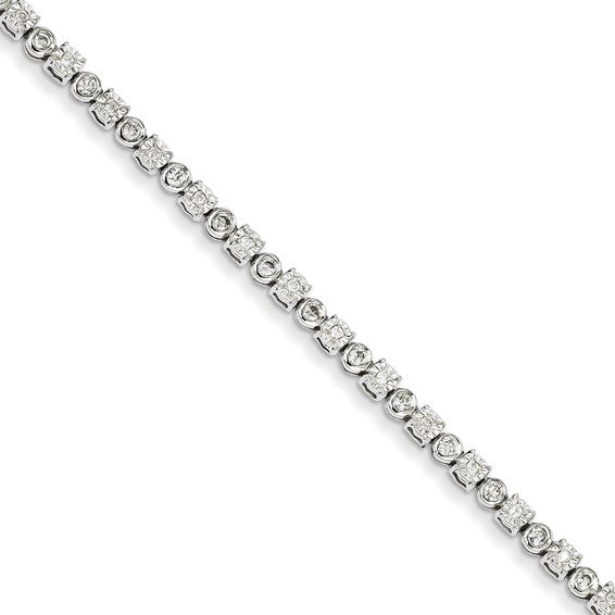 14k White Gold Diamond Bracelet