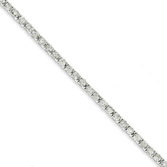 14k White Gold Diamond Bracelet