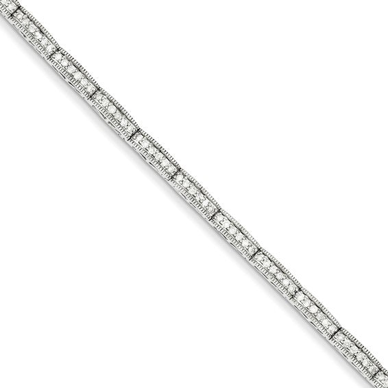 14k White Gold Diamond Fancy Bracelet