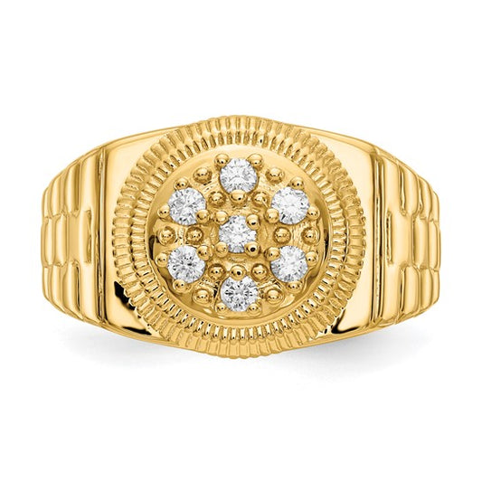 14k A Diamond men's ring