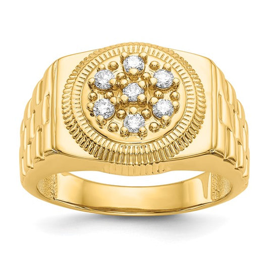 14k A Diamond men's ring