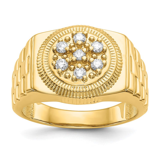 14k A Diamond men's ring