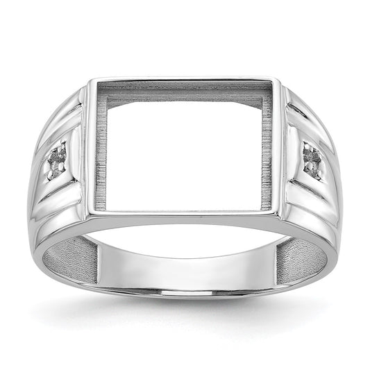 14k White Gold Men's ring mounting