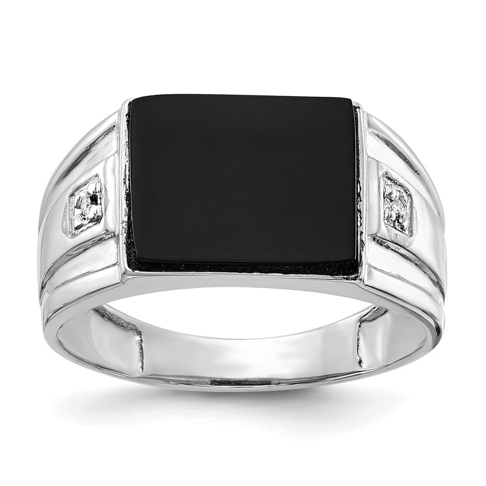 14k White Gold VS Diamond men's ring