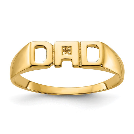 14k Squared Top Hollowed Out D Diamond DAD Ring Mounting