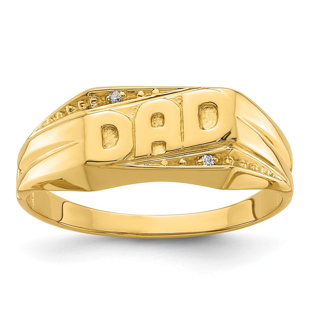 14k AAA Diamond men's ring