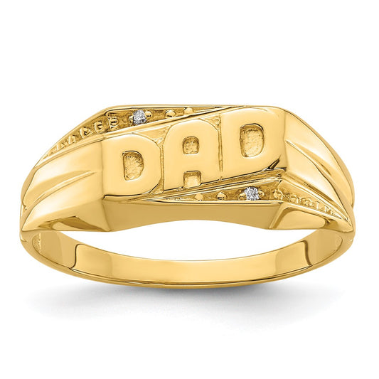 14k AAA Diamond men's ring