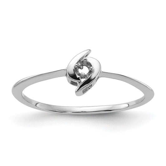 14k White Gold Ring Mounting