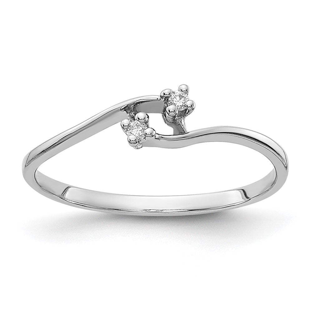 14k White Gold A Diamond ring