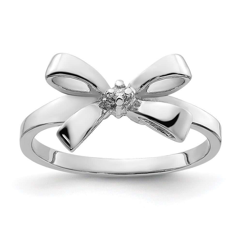 14k White Gold A Diamond ring