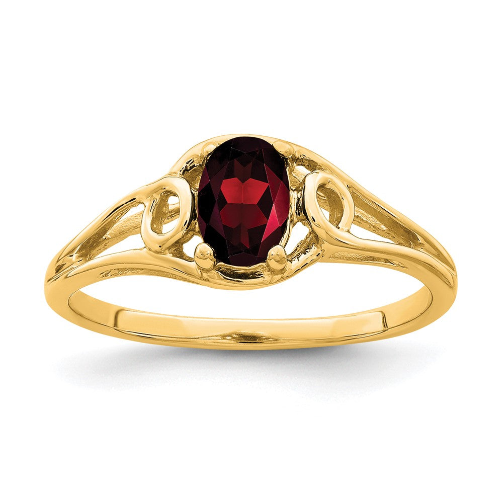 14K 6x4mm Oval Gemstone Ring Mounting