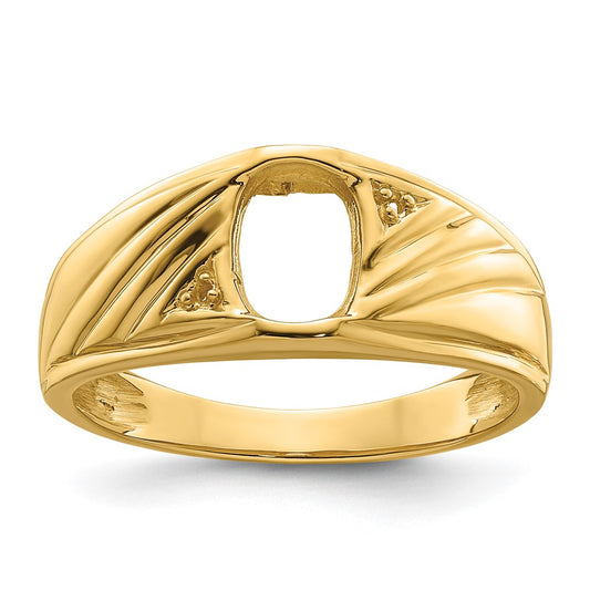 14k Mens Diamond and Onyx Ring Mounting