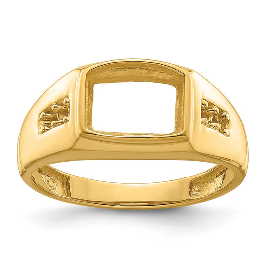 14k Mens Diamond and Onyx Ring Mounting