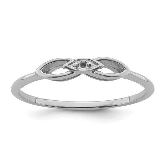 14k White Gold .01ct. Diamond Ring Mounting
