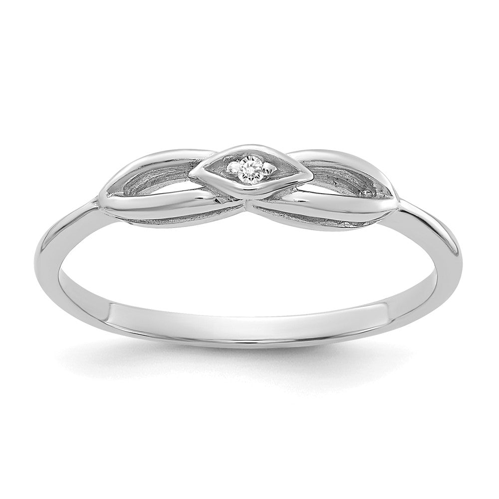 14k White Gold A Diamond ring