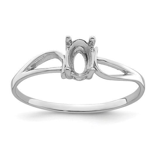 14k White Gold Gemstone Ring Mounting