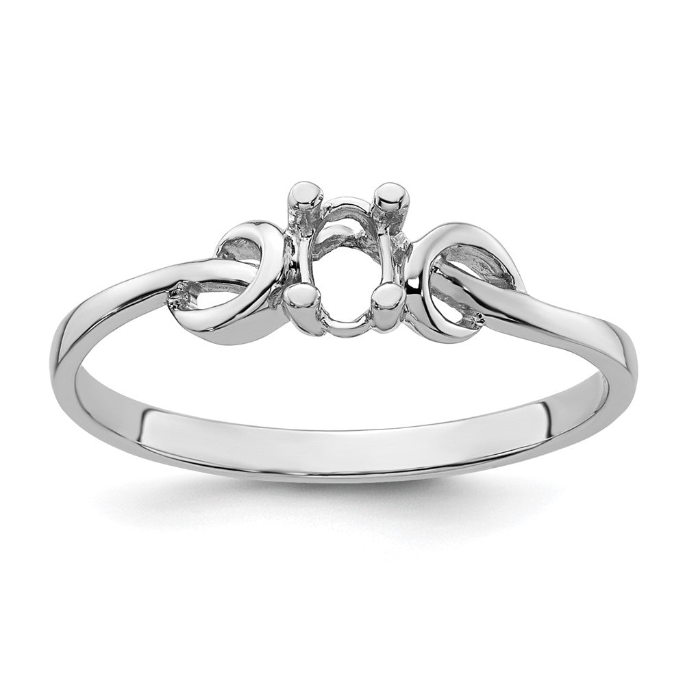 14k White Gold Gemstone Ring Mounting